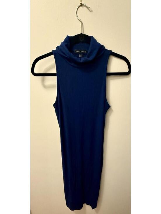 Banana Republic Dresses & Skirts - Banana Republic Sleeveless Turtleneck Ribbed Dress Royal Blue Size XS